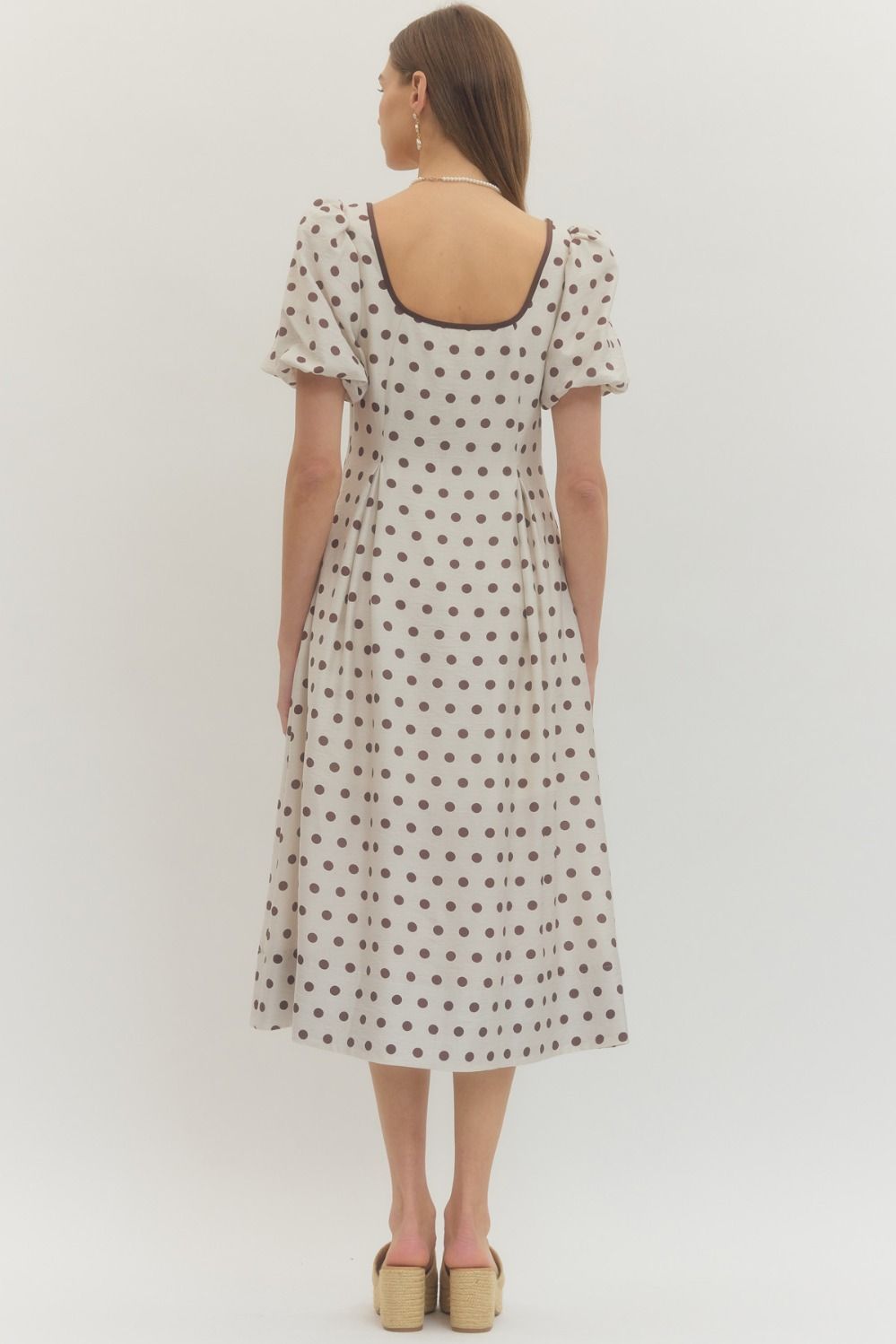 Sienna Cream Polka Dot Maxi Dress