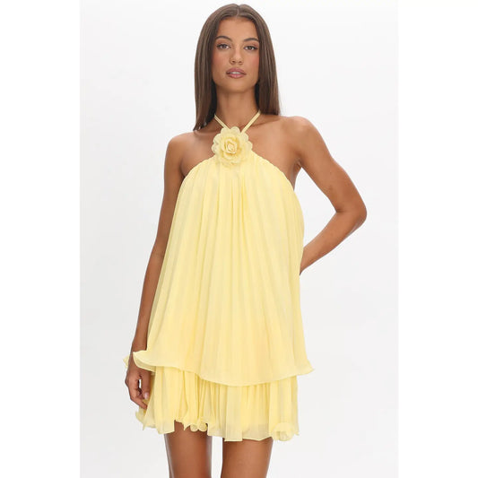 Sunflower Bloom Tie Dress