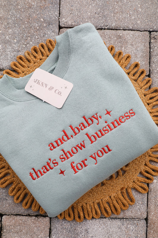 Show Business Embroidered Pullover