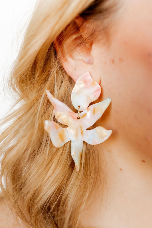 Linny Co. - Flora Statement Earrings - Rainbow Sherbert