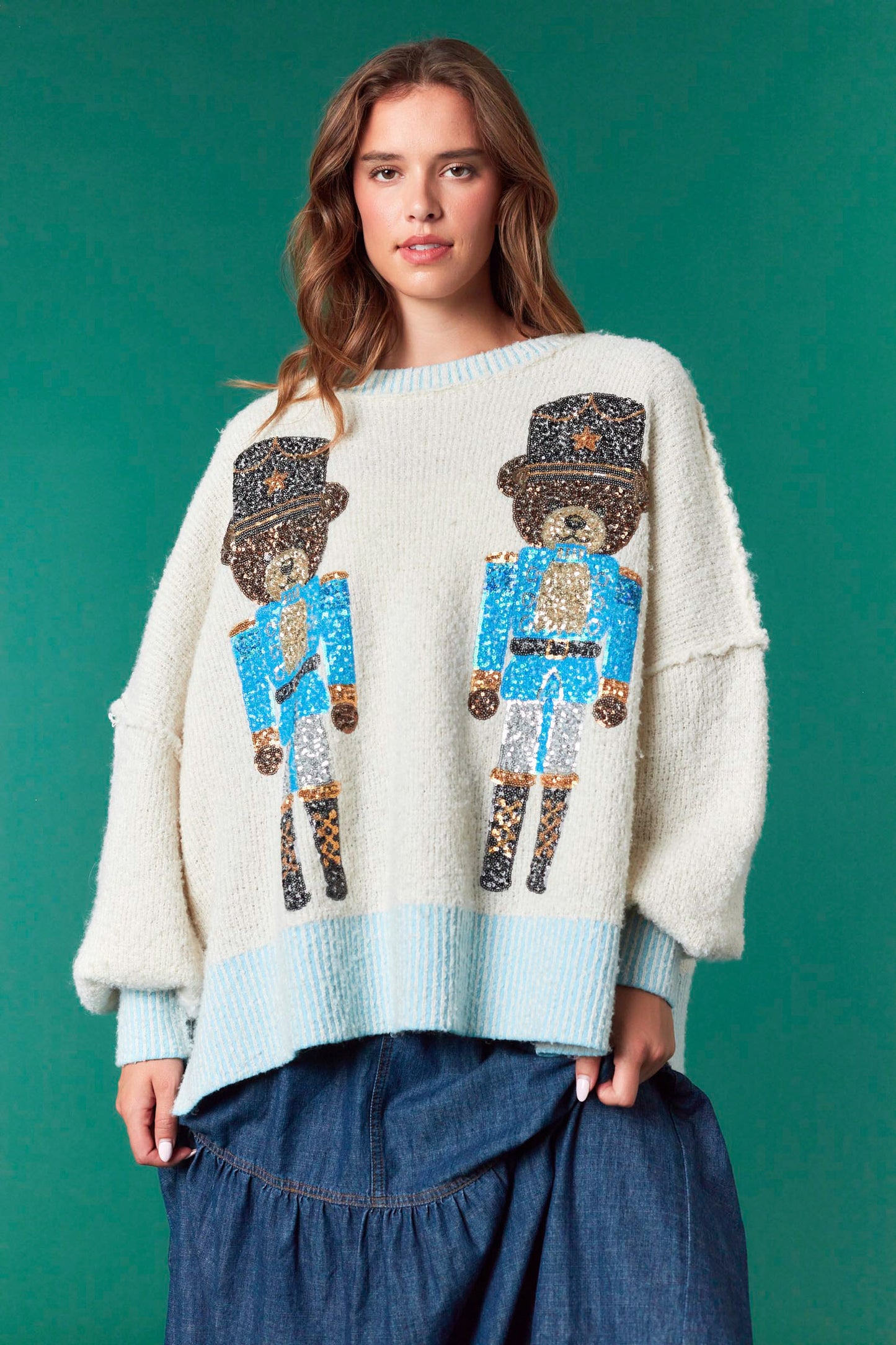 Bear-y Merry Christmas Sweater - BLUE