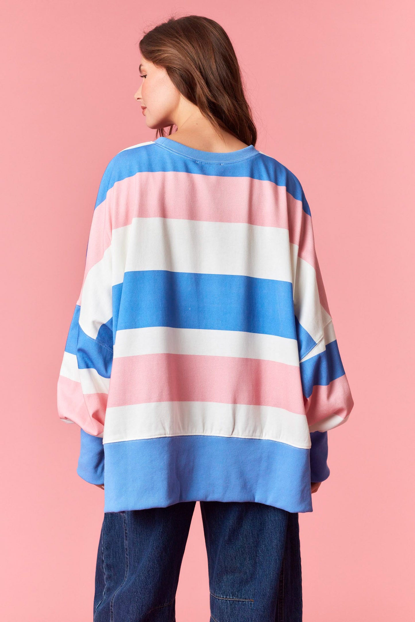 Color Pop Crew Neck Top
