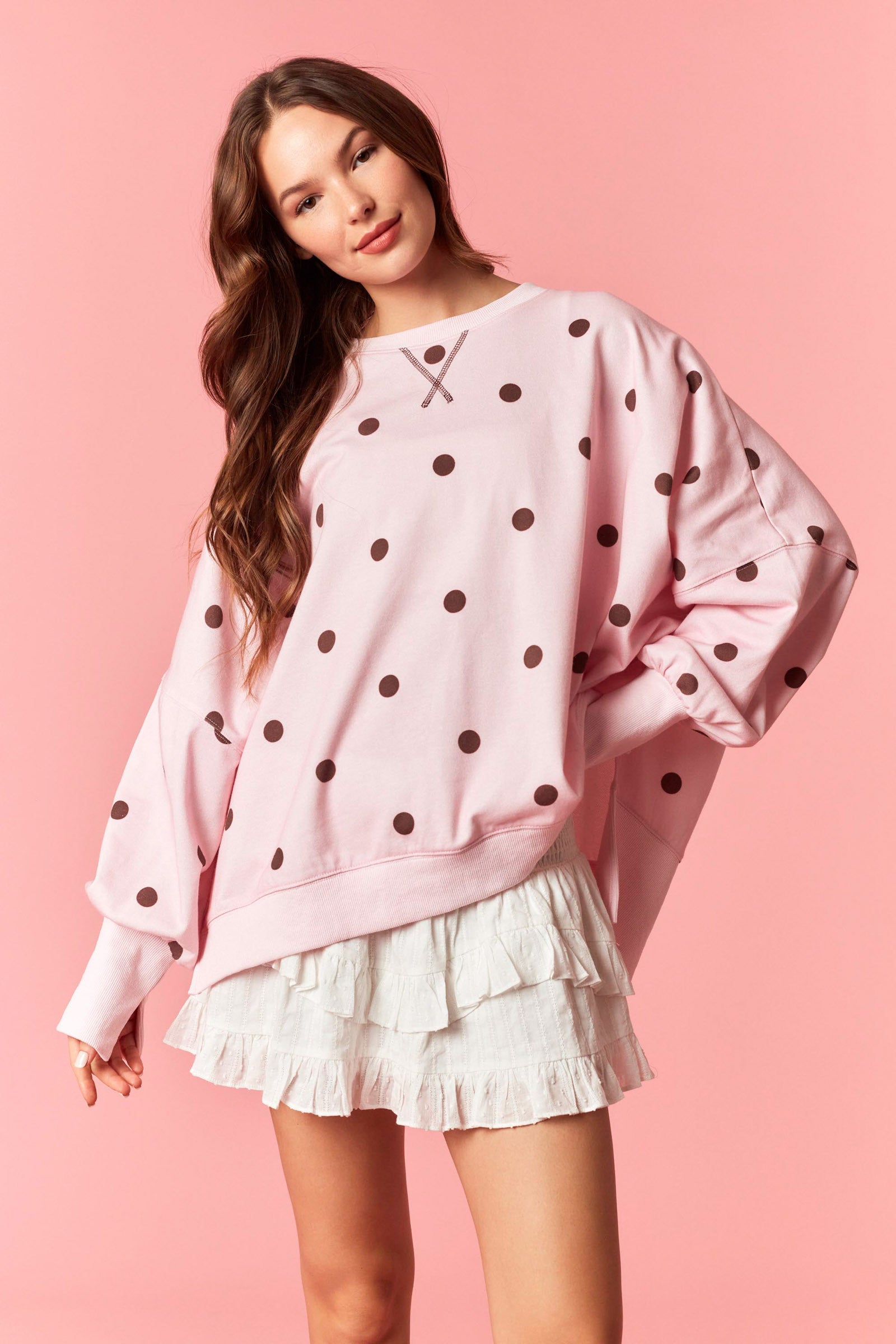 Polka Pop Pullover - Torque Fashion