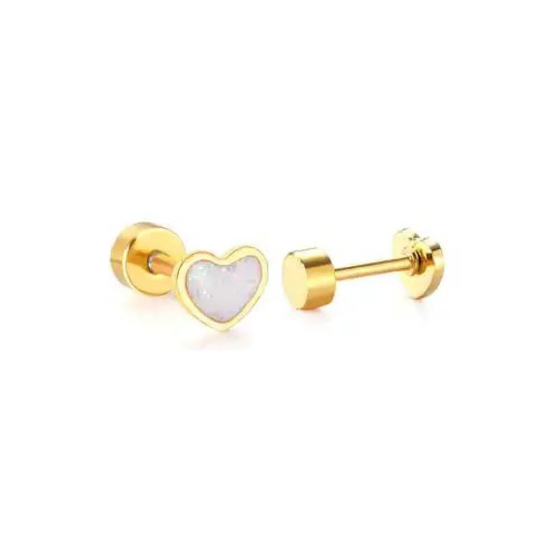 Nora Heart Screwback Stud