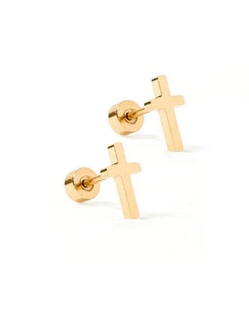 Linny Co. - Screwback Studs - Catherine Cross