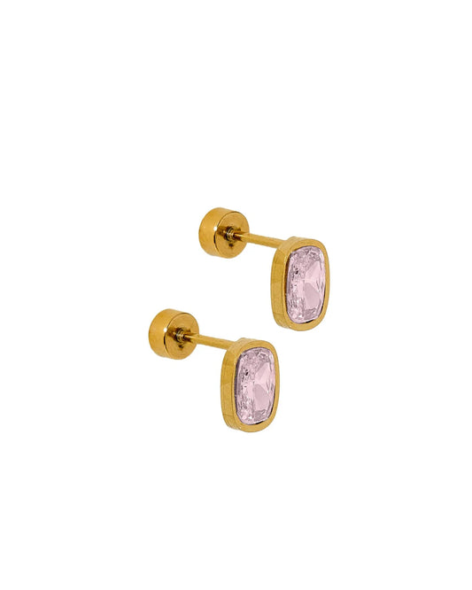 Linny Co. - Screwback Studs - Kay Pink