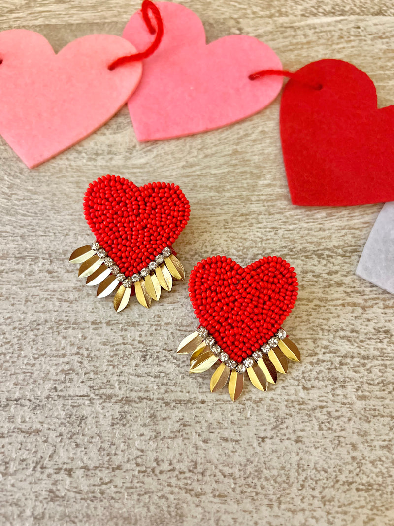 Heart on Fire Earrings