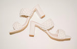 The Avalon Braided Heel in Off White
